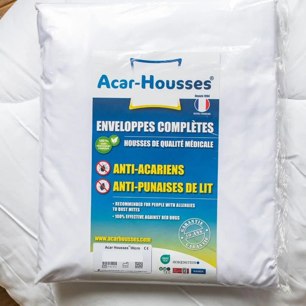 Housse d’oreiller anti-acariens 60cm x 60cm